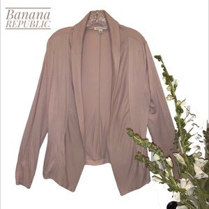 Banana Republic Pale Pink Mauve Open Cadigan